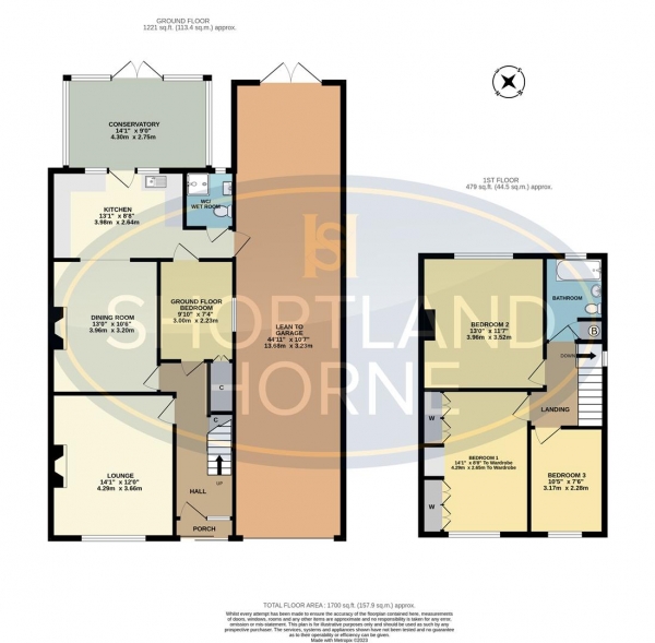 Floor Plan for 4 Bedroom Semi-Detached House for Sale in The Hiron, Styvechale, Coventry, CV3, 6HS -  &pound450,000