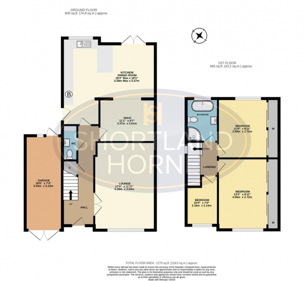 Floor Plan Image for 3 Bedroom Semi-Detached House for Sale in Babbacombe Road, Styvechale, Coventry