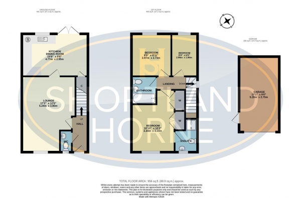 Floor Plan Image for 3 Bedroom Semi-Detached House for Sale in Penruddock Drive, Tile Hill, Coventry