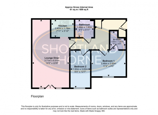 Floor Plan Image for 2 Bedroom Flat for Sale in Burlywood Close, Allesley, Coventry