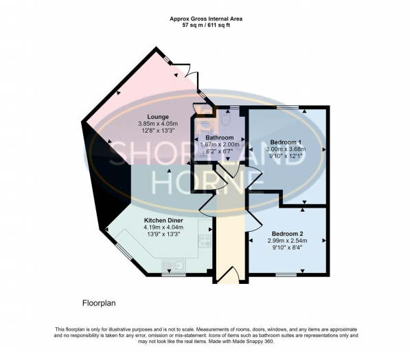 Floor Plan Image for 2 Bedroom Maisonette for Sale in Tawny Grove, Canley, Coventry