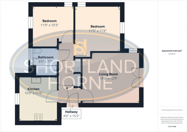 Floor Plan Image for 2 Bedroom Apartment for Sale in Tawny Grove, Canley, Coventry