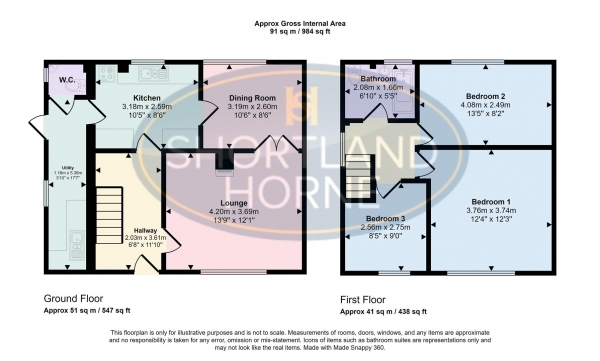 Floor Plan Image for 3 Bedroom Semi-Detached House for Sale in Howcotte Green, Canley, Coventry