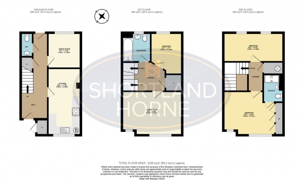 Floor Plan Image for 3 Bedroom End of Terrace House for Sale in Corbet Road, Daimler Green, Coventry