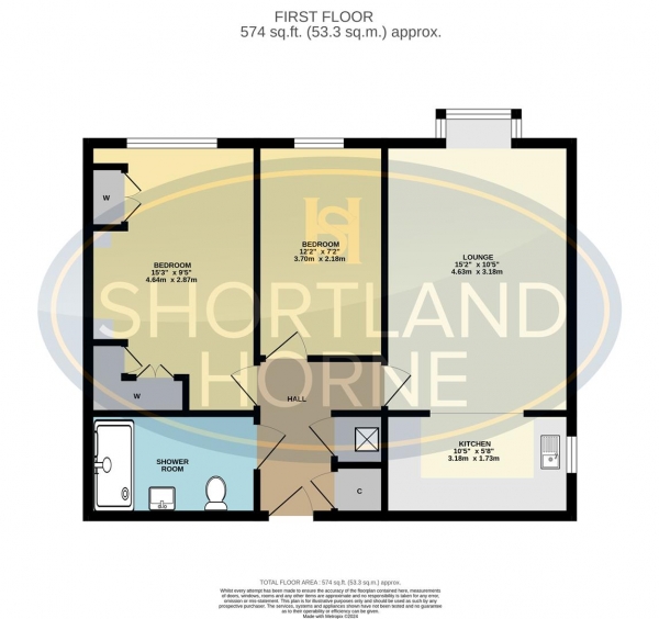 Floor Plan Image for 2 Bedroom Flat for Sale in St Catherines Lodge, Lammas Road, Coundon, Coventry