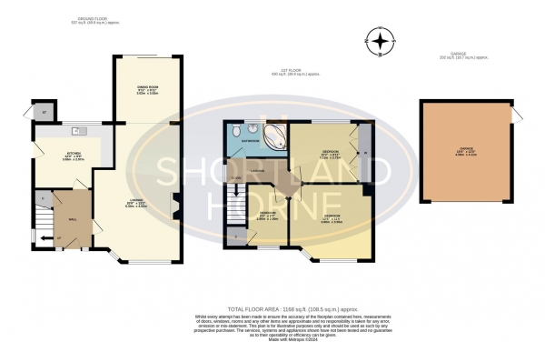 Floor Plan Image for 3 Bedroom Semi-Detached House for Sale in Findon Close, Bulkington, Bedworth