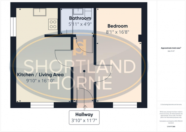 Floor Plan for 1 Bedroom Apartment to Rent in Bright Street, Coventry, CV6, 5AP - £196 pw | £850 pcm