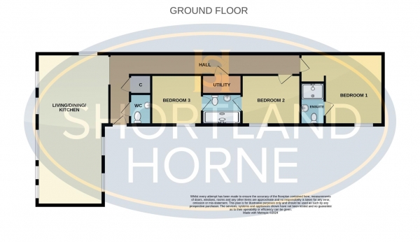 Floor Plan for 3 Bedroom Detached House for Sale in Nuneaton Road, Fillongley, Coventry, CV7, 8DL - Offers Over &pound275,000