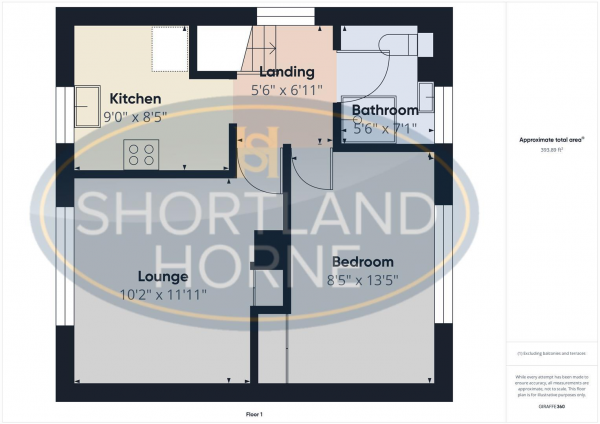 Floor Plan for 1 Bedroom Apartment to Rent in Hayton Green, Canley, Coventry, CV4, 8BW - £196 pw | £850 pcm