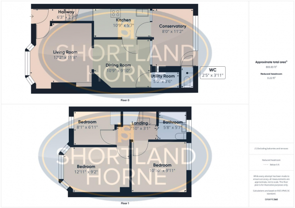 Floor Plan for 3 Bedroom Terraced House to Rent in Yule Road, Wyken, Coventry, CV2, 3DB - £288 pw | £1250 pcm