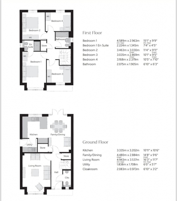 Floor Plan Image for 4 Bedroom Detached House for Sale in Jubilee Green, Keresley, Coventry