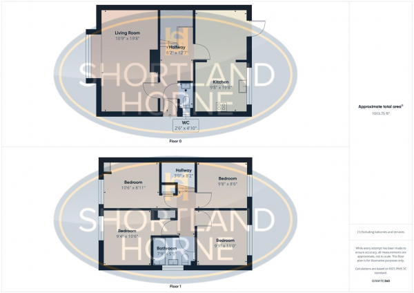 Floor Plan for 4 Bedroom Semi-Detached House for Sale in Boar Croft, Tile Hill, Coventry, CV4, 9SJ - Guide Price &pound249,000