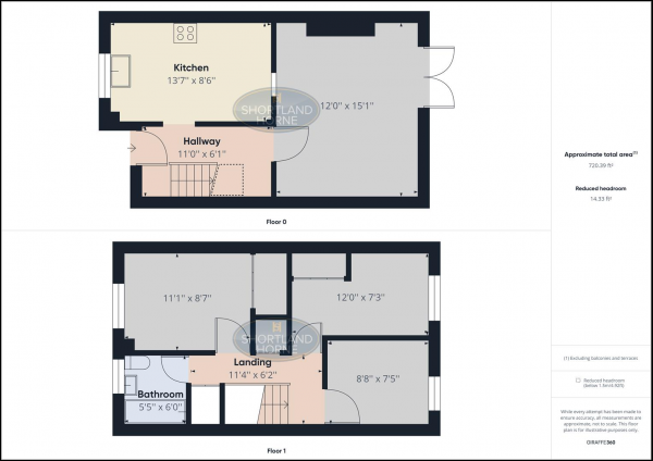 Floor Plan Image for 3 Bedroom End of Terrace House to Rent in Weston Close, Warwick