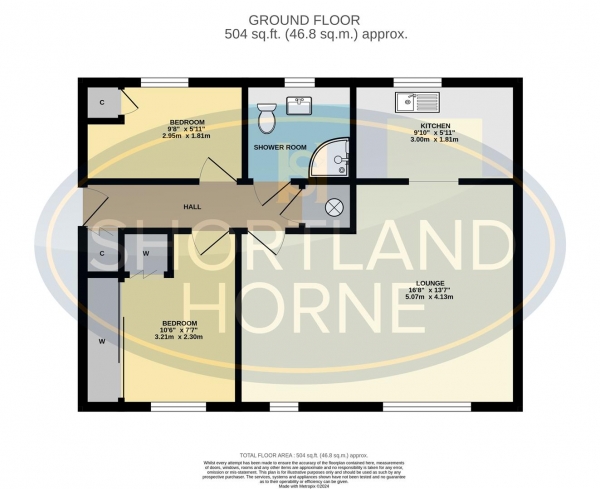 Floor Plan Image for 2 Bedroom Flat for Sale in Allesley Hall Drive, Allesley, Coventry