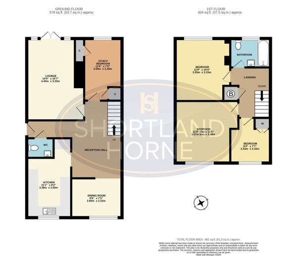 Floor Plan Image for 3 Bedroom Semi-Detached House for Sale in Alpine Rise, Styvechale Grange, Coventry