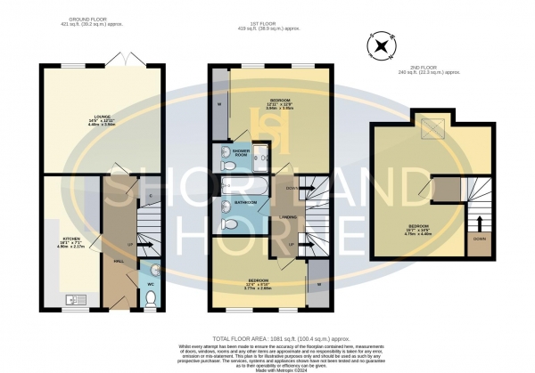 Floor Plan Image for 3 Bedroom Terraced House for Sale in Bell Walk, Earlsdon, Coventry