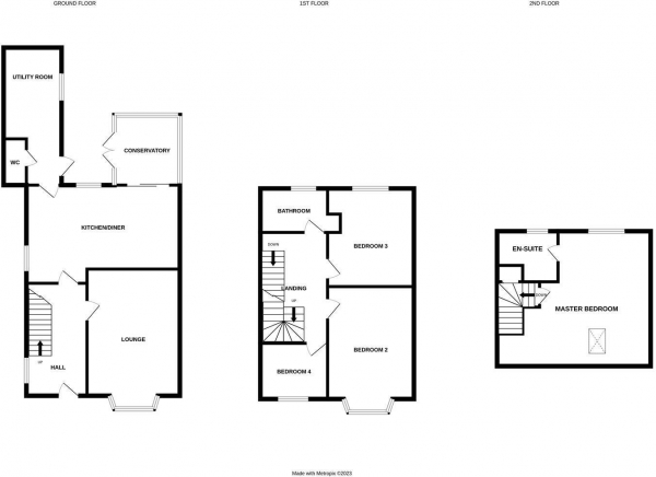 Floor Plan Image for 4 Bedroom End of Terrace House for Sale in Beauchamp Road, Kenilworth