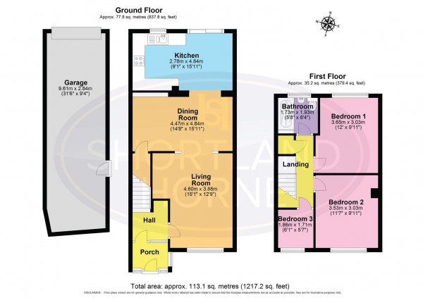 Floor Plan Image for 3 Bedroom End of Terrace House to Rent in Diana Drive, Potters Green, Coventry, CV2 2GS