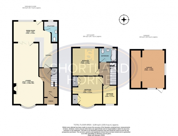 Floor Plan Image for 3 Bedroom Terraced House for Sale in Branksome Road, Coundon, Coventry