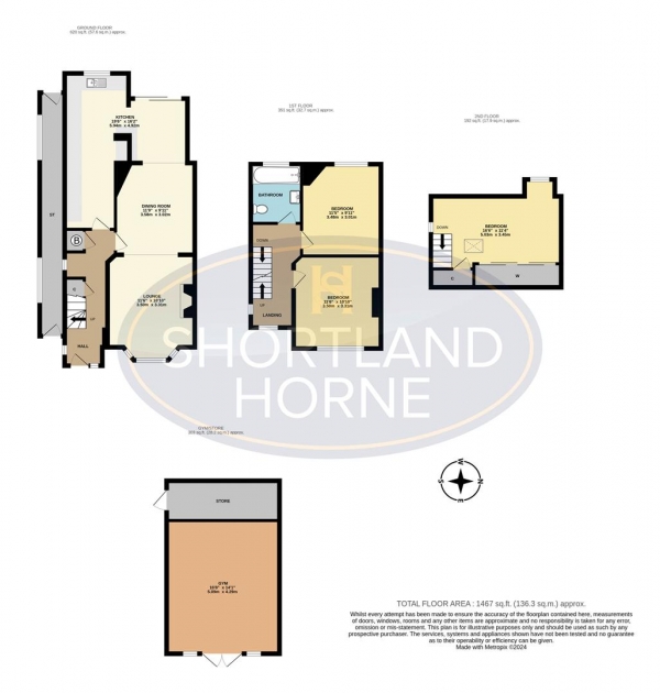 Floor Plan for 3 Bedroom Semi-Detached House for Sale in Tile Hill Lane, Tile Hill, Coventry, CV4, 9DG - Guide Price &pound350,000