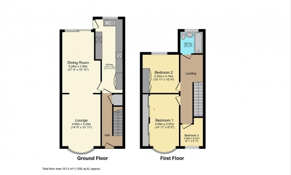 Floor Plan Image for 3 Bedroom Semi-Detached House for Sale in Duncroft Avenue, Coundon, Coventry