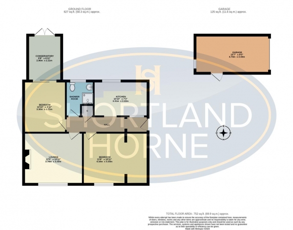 Floor Plan Image for 2 Bedroom Semi-Detached Bungalow for Sale in Rodway Drive, Eastern Green, Coventry