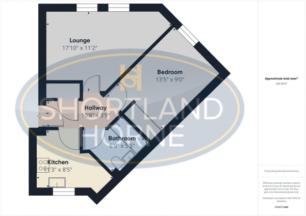 Floor Plan Image for 1 Bedroom Flat to Rent in Thackhall Street, Coventry