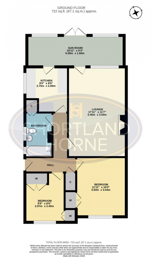 Floor Plan Image for 2 Bedroom Semi-Detached Bungalow for Sale in Leaf Lane, Styvechale, Coventry