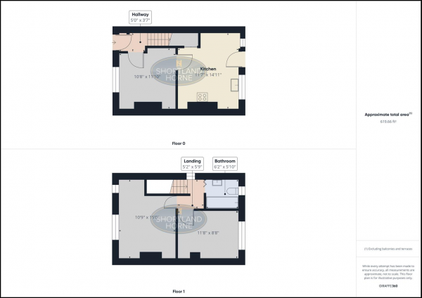 Floor Plan Image for 2 Bedroom Semi-Detached House to Rent in Beake Avenue, Radford, Coventry