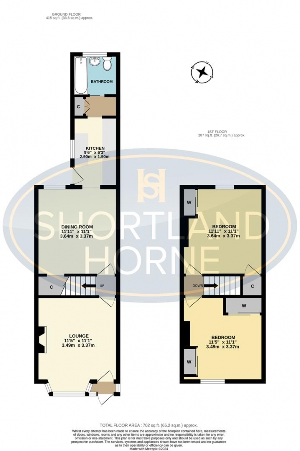 Floor Plan Image for 2 Bedroom Terraced House for Sale in Kingsland Avenue,  Chapelfields, Coventry