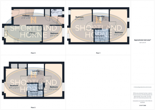 Floor Plan Image for 4 Bedroom Town House to Rent in Chorley Way, Radford, Coventry