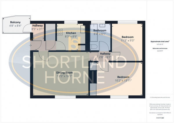 Floor Plan Image for 2 Bedroom Flat to Rent in Quinton Park, Cheylesmore, Coventry