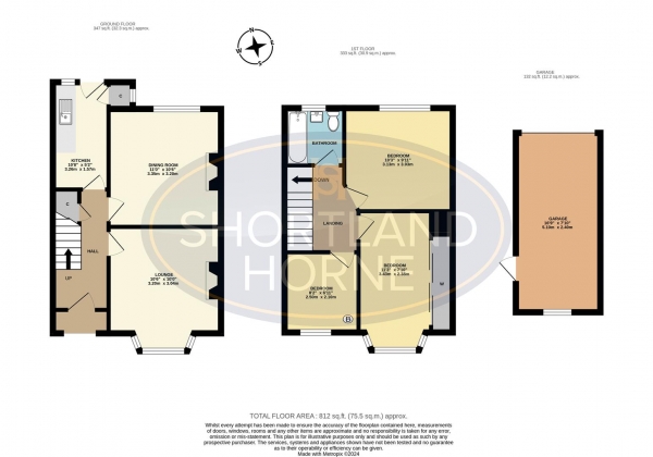 Floor Plan Image for 3 Bedroom Terraced House for Sale in Standard Avenue, Tile Hill, Coventry