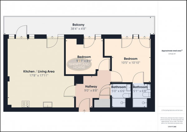 Floor Plan Image for 2 Bedroom Apartment to Rent in The Co-Operative, Corporation Street