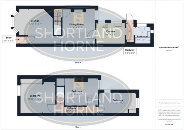 Floor Plan Image for 3 Bedroom Terraced House to Rent in Copperfield Road, Stoke, Coventry