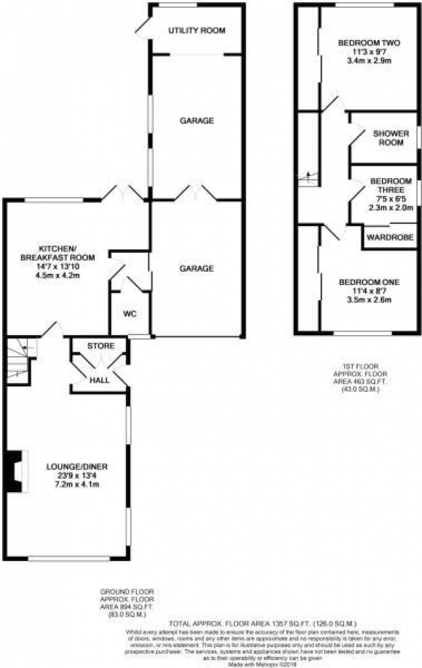 Floor Plan Image for 3 Bedroom Semi-Detached House for Sale in Nod Rise, Mount Nod, Coventry