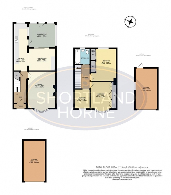 Floor Plan Image for 3 Bedroom Terraced House for Sale in Brookside Avenue, Whoberley, Coventry