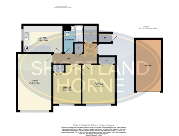 Floor Plan Image for 2 Bedroom Flat for Sale in Adare Drive, Styvechale, Coventry