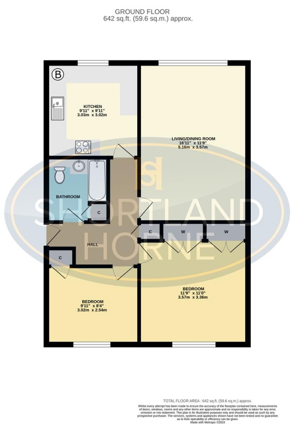 Floor Plan Image for 2 Bedroom Apartment for Sale in Adare Drive, Styvechale, Coventry