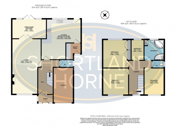 Floor Plan Image for 4 Bedroom Detached House for Sale in Arnold Avenue, Styvechale, Coventry