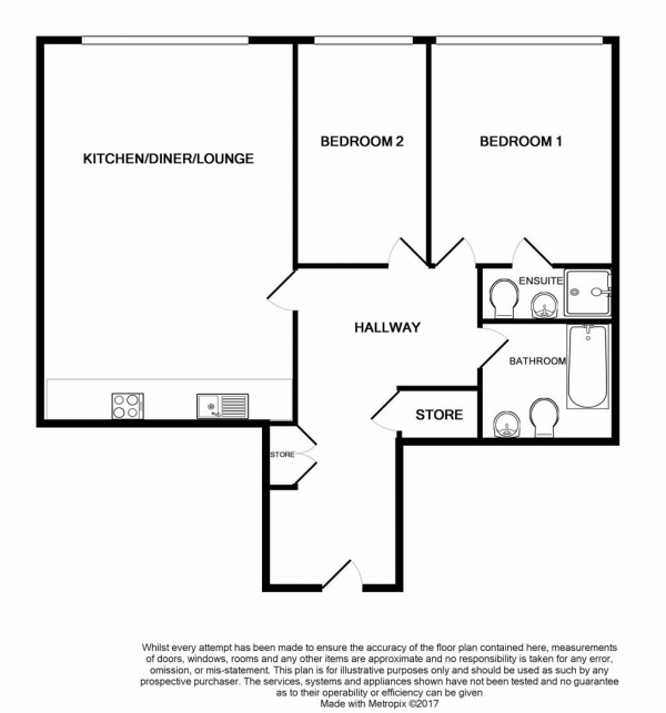 Floor Plan Image for 2 Bedroom Apartment for Sale in Alexandra Tower, 19 Princes Parade, Docklands