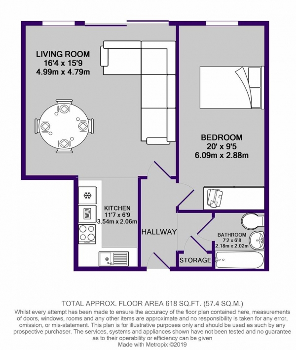 Floor Plan Image for 1 Bedroom Apartment for Sale in 39 Leeds Street, Liverpool