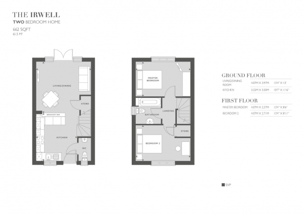 Floor Plan for 2 Bedroom Terraced House to Rent in Eastbrook Vilage, Liverpool, L31, L31, 1GE - £234 pw | £1015 pcm