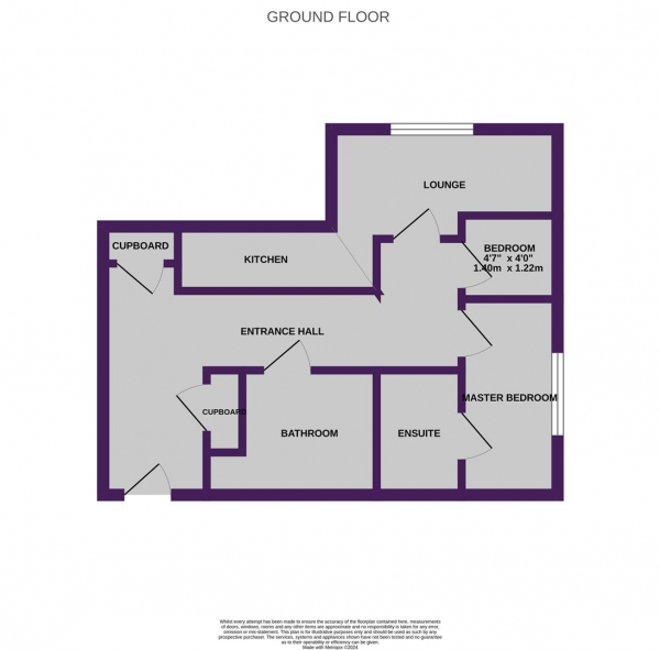 Floor Plan Image for 2 Bedroom Apartment for Sale in Alexandra Tower, Princes Parade, Liverpool