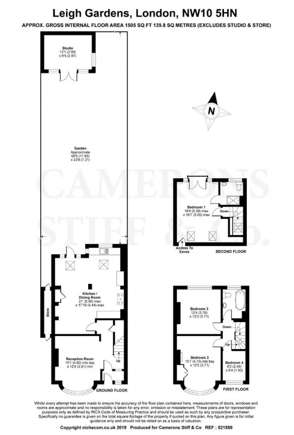 Floor Plan Image for 4 Bedroom End of Terrace House for Sale in Leigh Gardens, London
