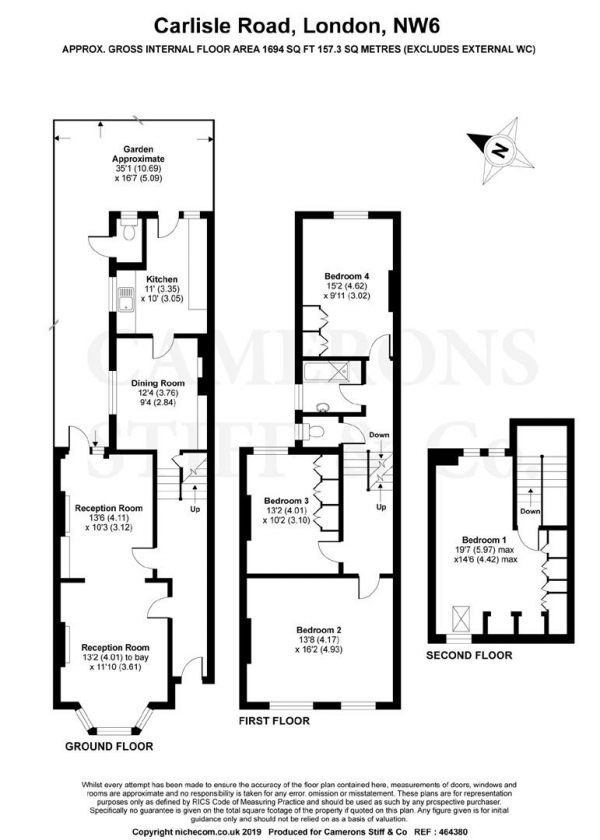 Floor Plan Image for 4 Bedroom Property for Sale in Carlisle Road, Queens Park, Queens Park