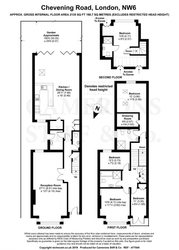 Floor Plan Image for 5 Bedroom End of Terrace House for Sale in Chevening Road, London