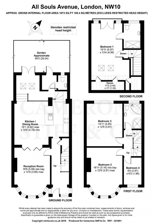 Floor Plan Image for 4 Bedroom Terraced House for Sale in All Souls Avenue, Kensal Rise