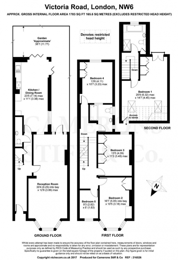 Floor Plan Image for 5 Bedroom Terraced House for Sale in Victoria Road, Queens Park