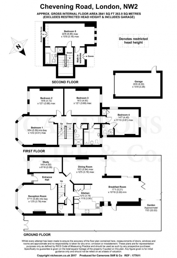 Floor Plan Image for 5 Bedroom Semi-Detached House for Sale in Chevening Road, Queens Park